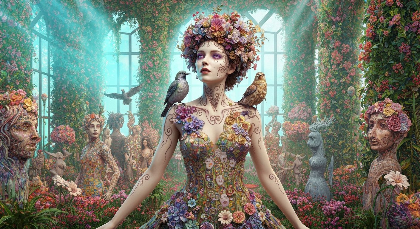 Surreal Starry Night with Wraiths in Dreamlike Style