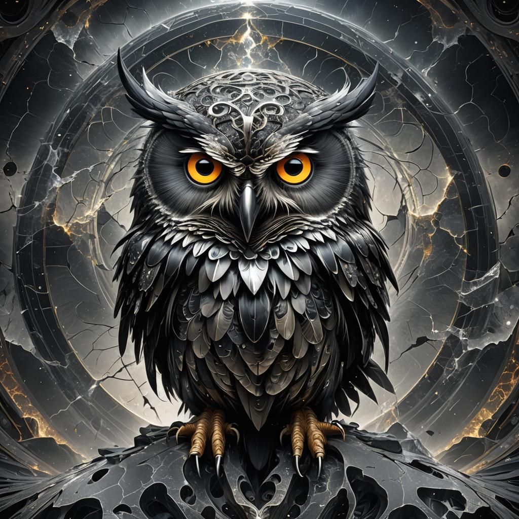Native American Owl God with Fractal Energy