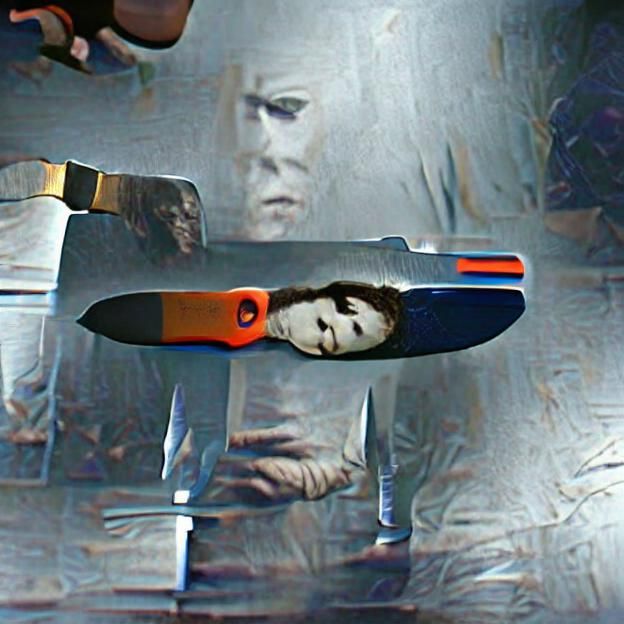 Gleaming Knife on Dark Surface
