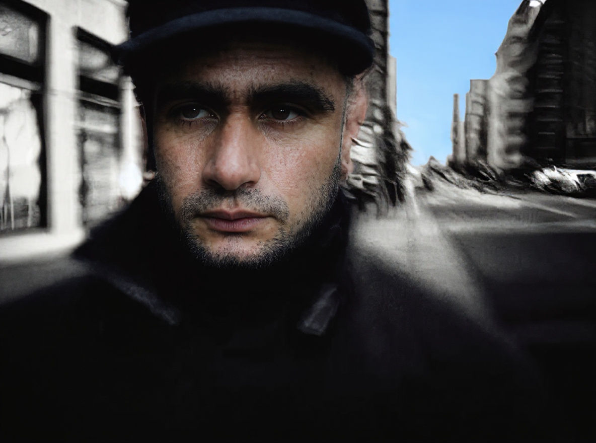 Sepia City Streets: People in Soft Focus, Street Photography...