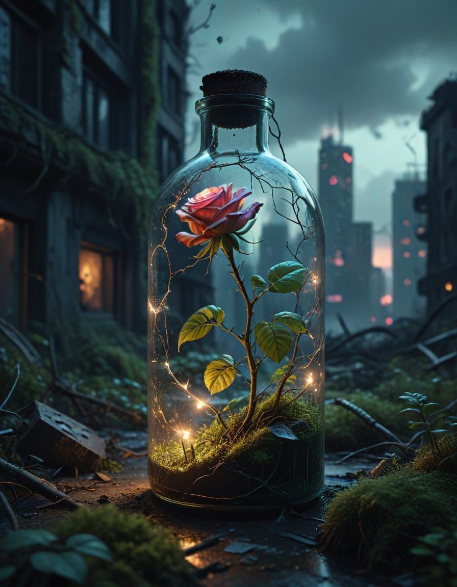 Ethereal Bloom in Apocalypse's Shadow