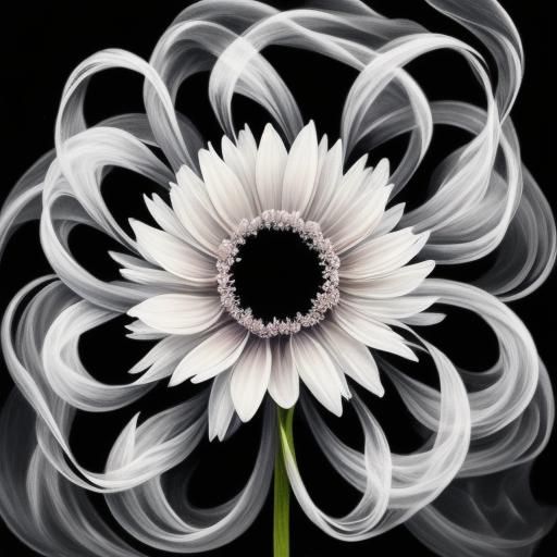 Ethereal Smoke Flower in Chalk Pastel Style