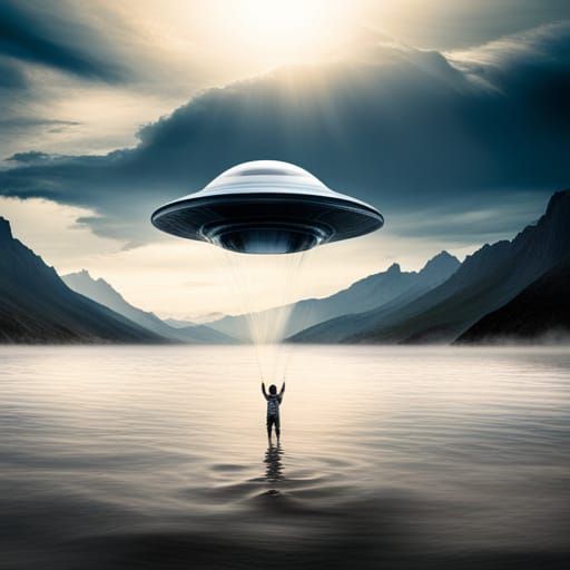 UFO Diving Into Water