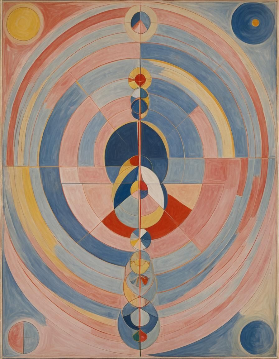 Abstract Painting of Peace in Early Modern Style