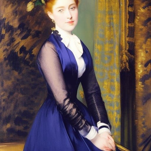 Elegant Teacher in Impressionist Style