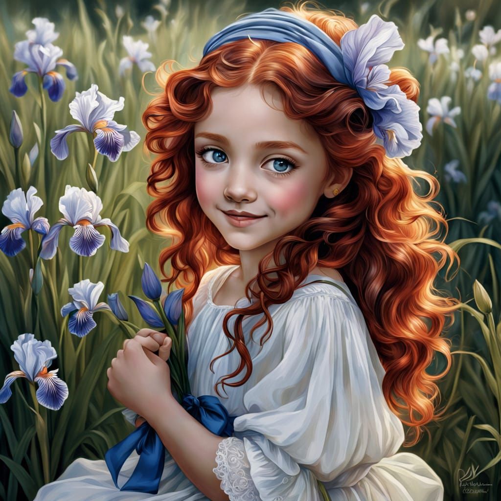 Surreal Summer Girl in Whimsical Cartoon Style