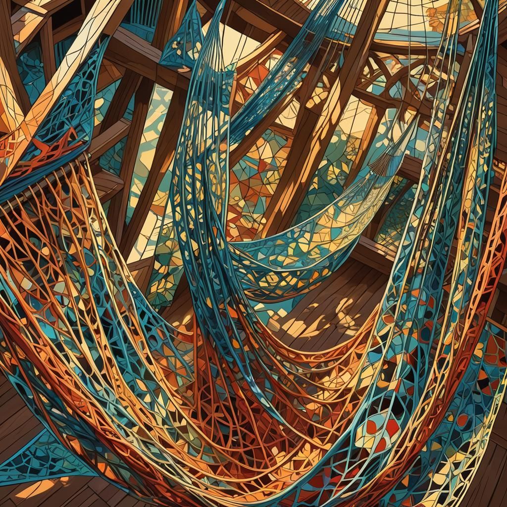 Abstract Fractal Hammock in Vector Style