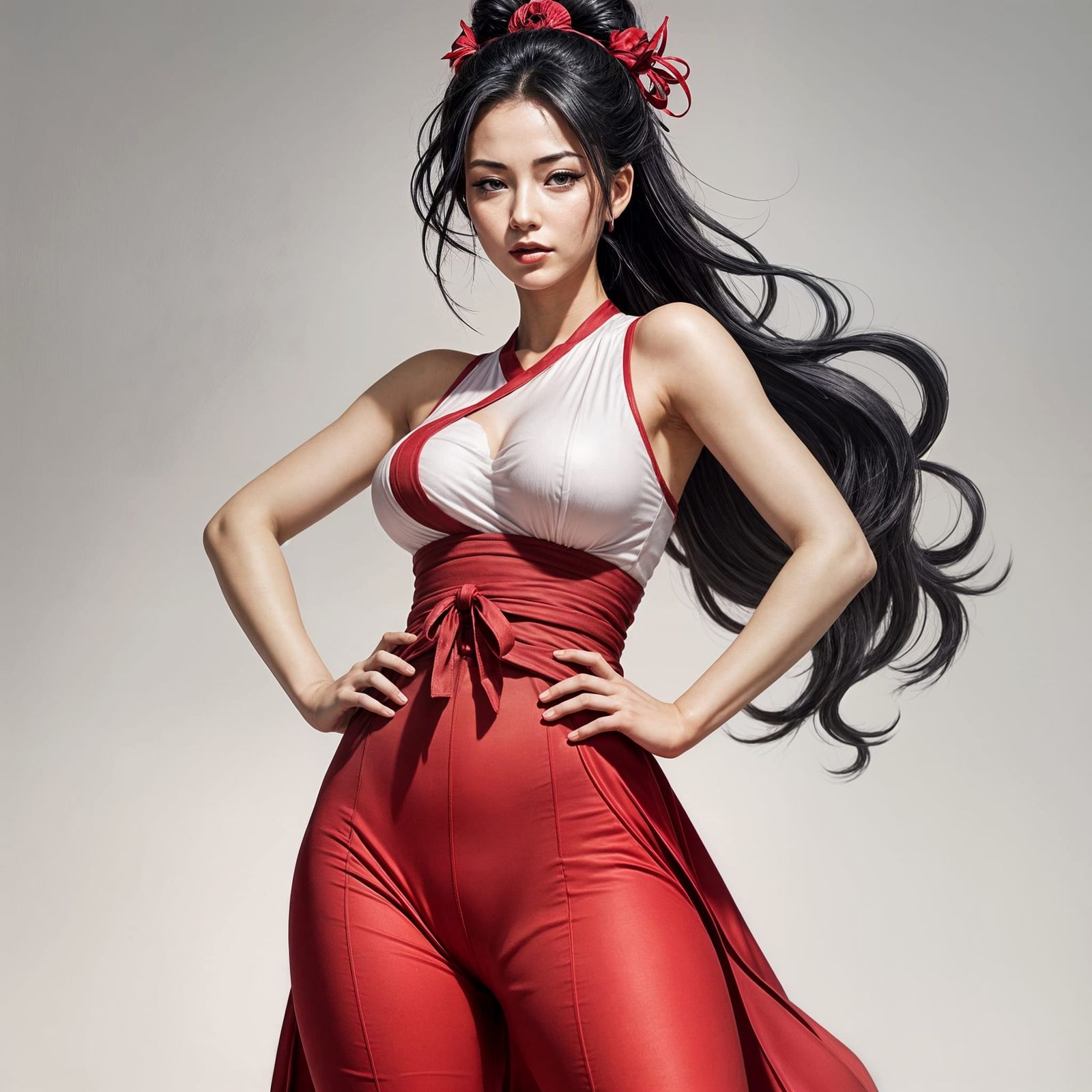 Sensual Anime Anime Warrior Ready for Battle