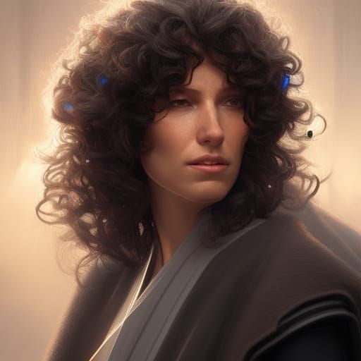 Howard Stern as Jedi Knight, Hyperdetailed Portrait