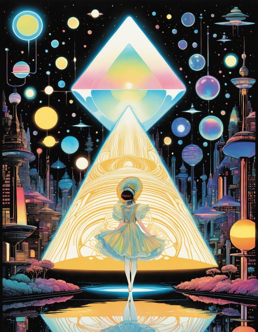 contrasting, early 1970s, starched