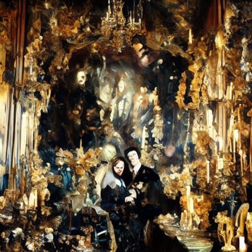 Gothic Woman Portrait in Oil Painting Style