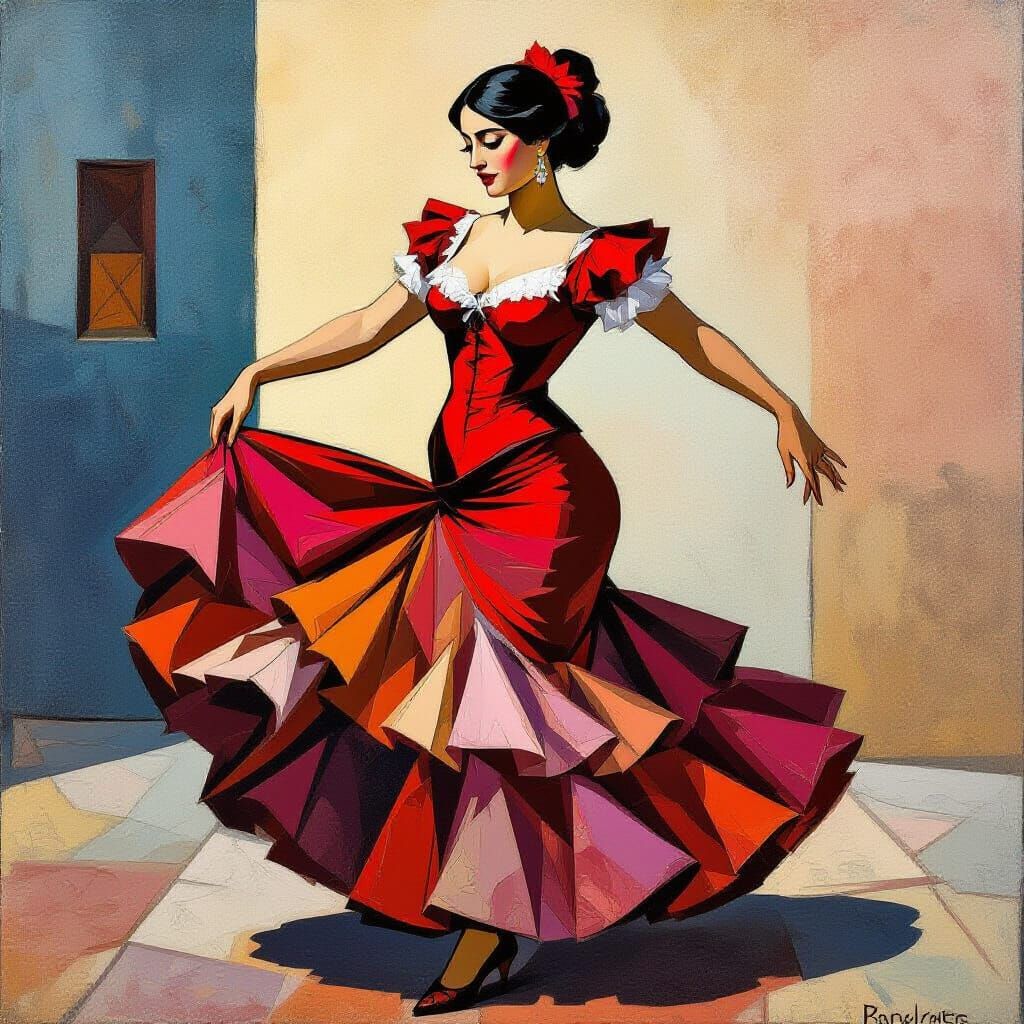 Flamenco Dancer in Cubist Style: Picasso's Transitional Peri...