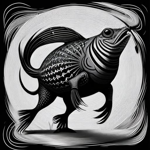 Fish Walks on Legs in Gonzo Fantasy Art