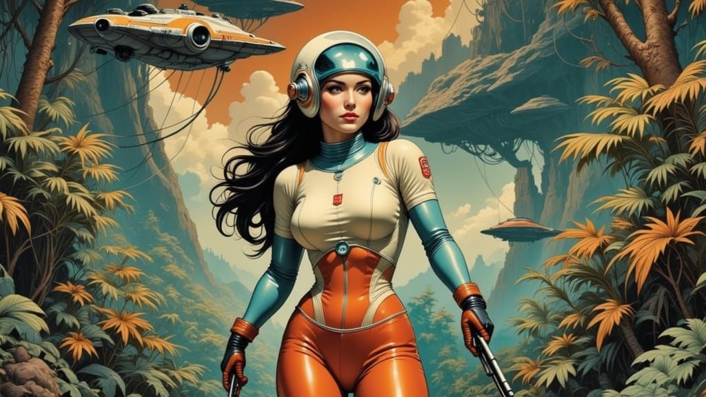 Retro Space Heroine on Jungle Planet