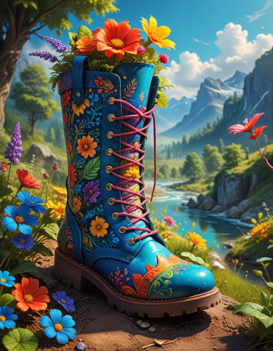 A colorful boot.