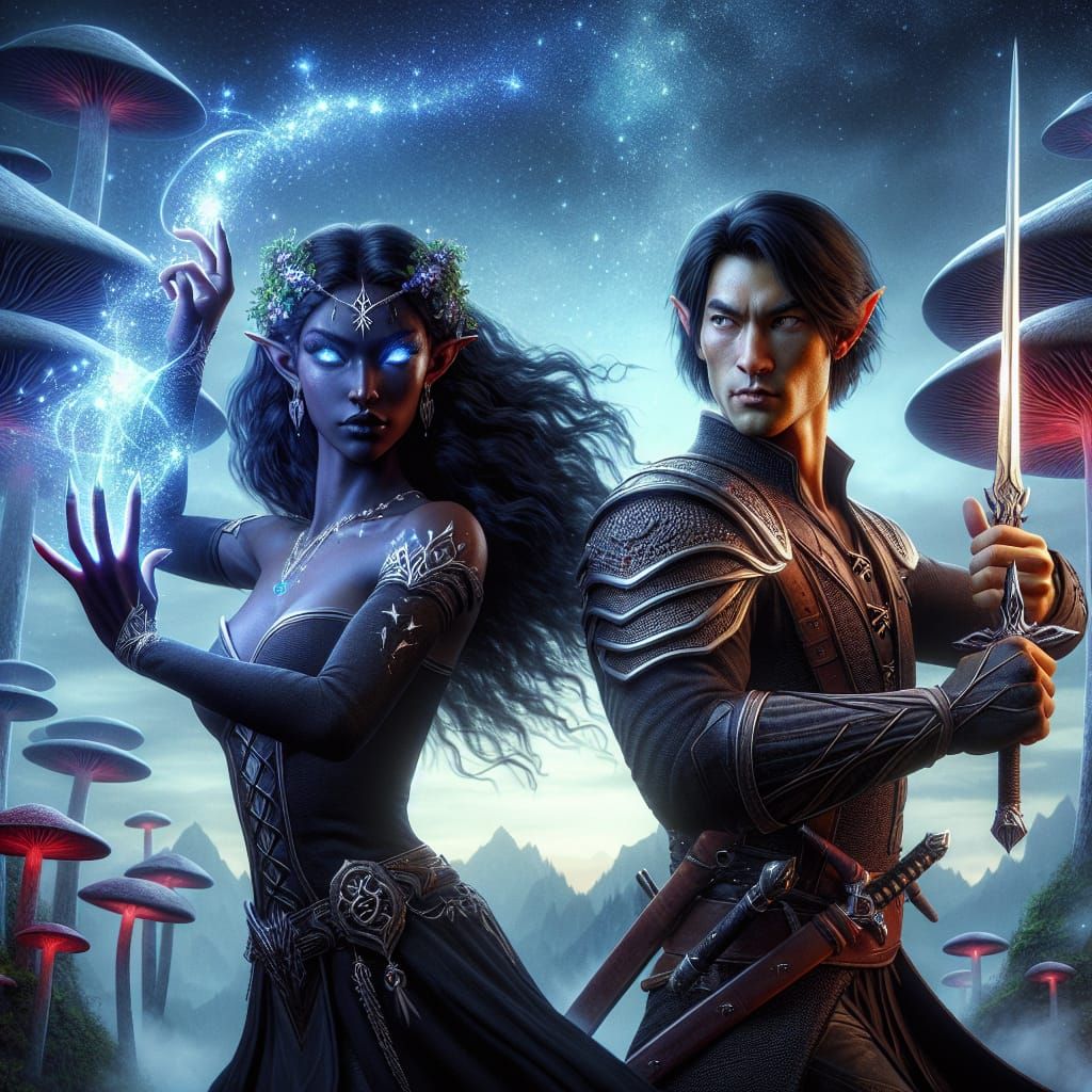 Nightwhisper the mage and Xonfiel  the elite warrior