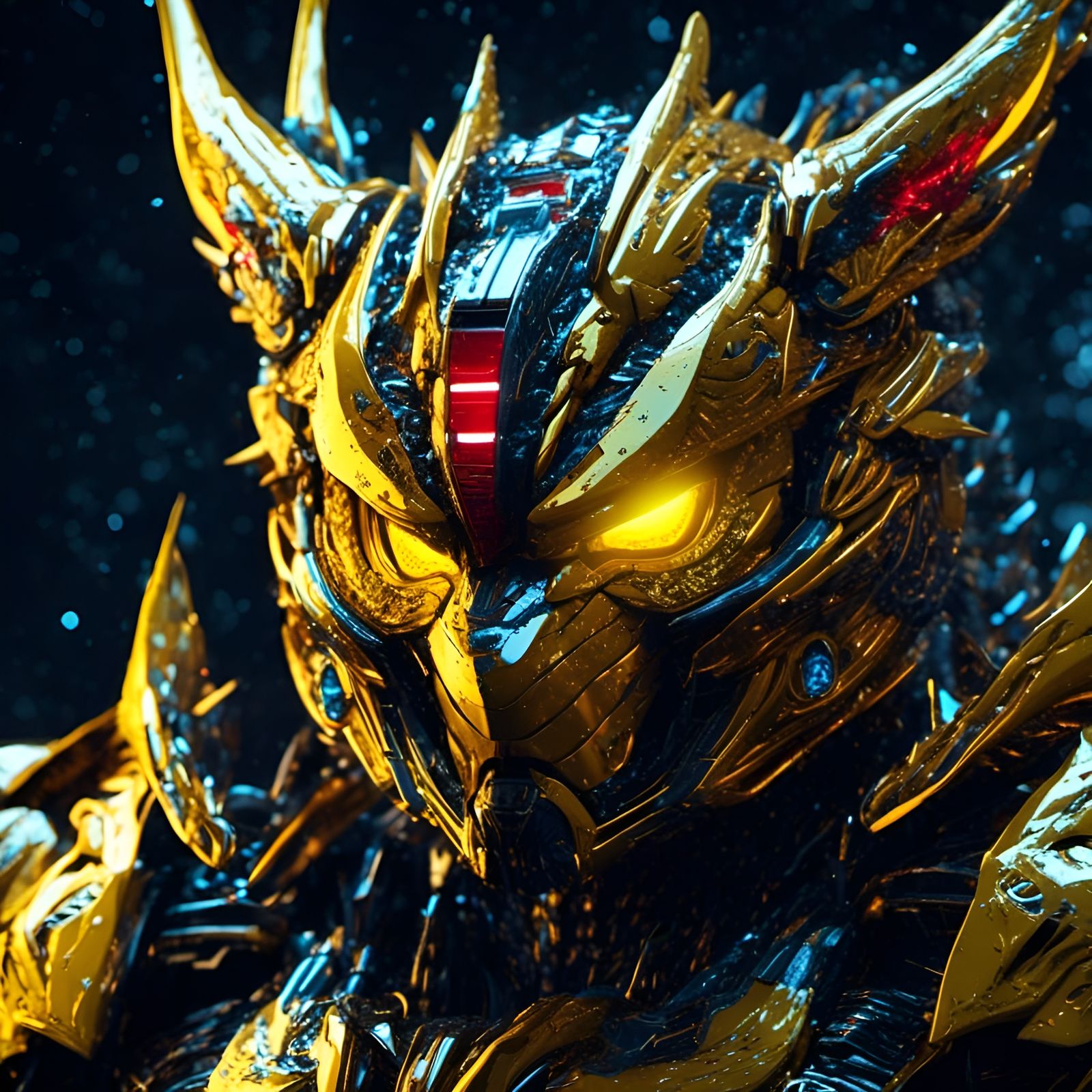 Neon Dragonscale Pikachu Transformer Portrait