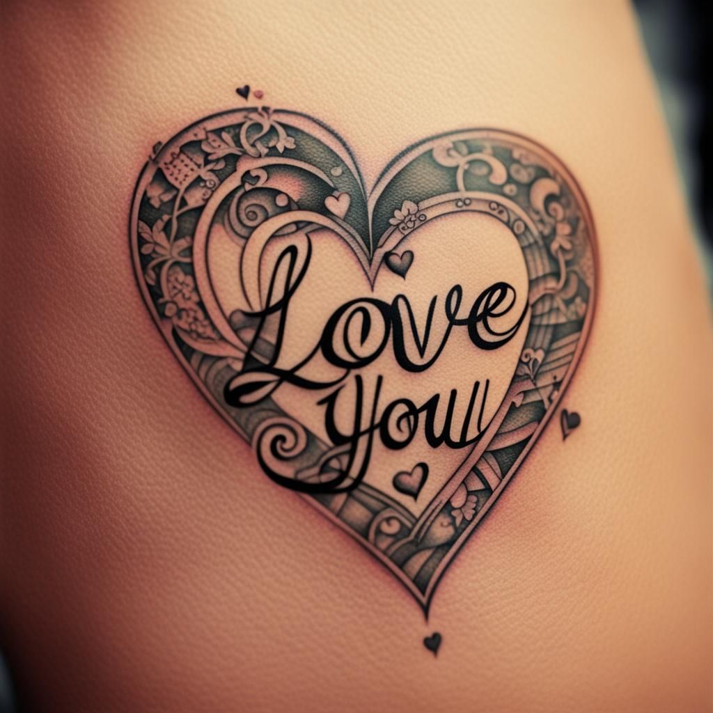 Tattoo of 'I Love You' on Arm