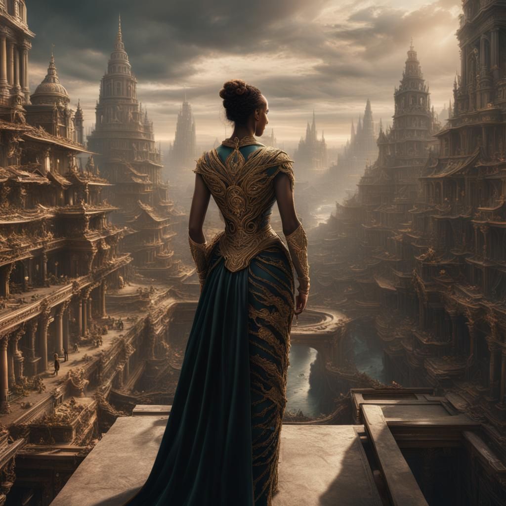 Divine Woman: Epic Cinematic Digital Matte Painting