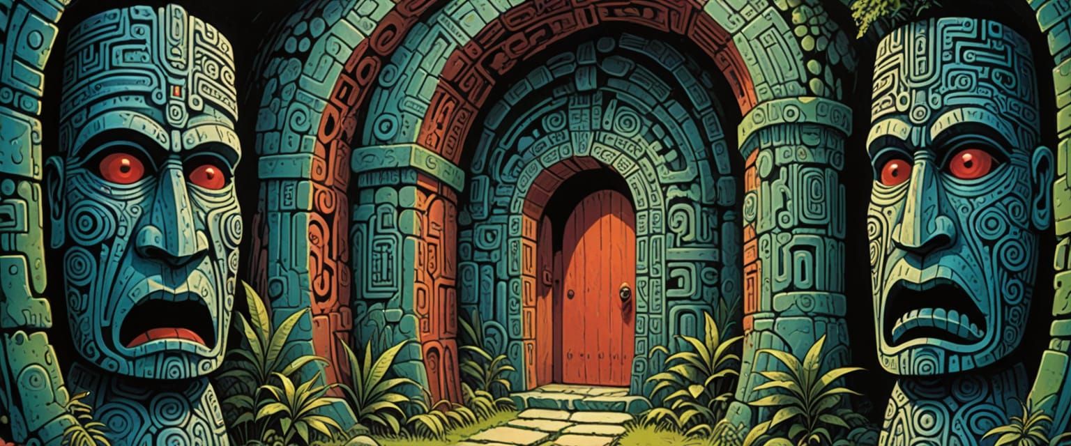 Mysterious Tunnels with Papua New Guinea Tiki Mugs