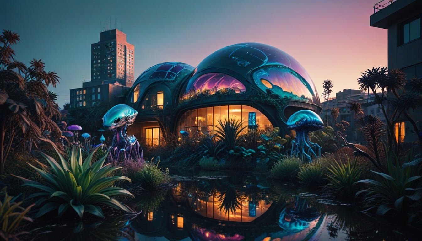 Otherworldly Beings Amidst Bizarre Botanicals