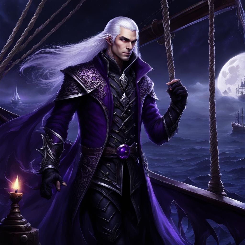 Grey Elf Magic User on the Wizard Eye Ship