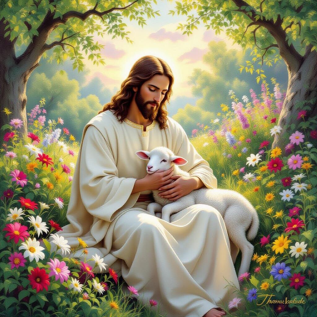 Jesus Christ in Garden, Luminist Style