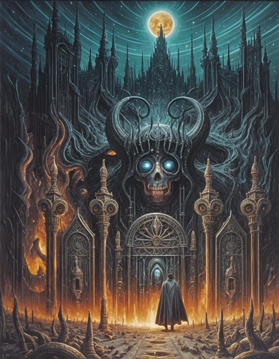 Infernal Skull Gate in Mannerist Death Metal Style