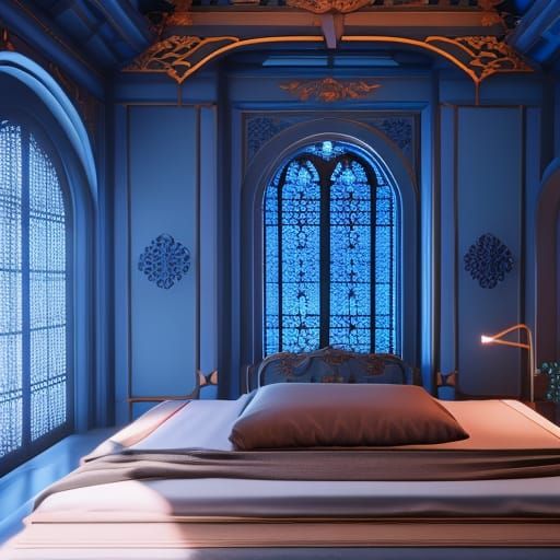 Luxury Princess Bedroom in Japanese European Architecture