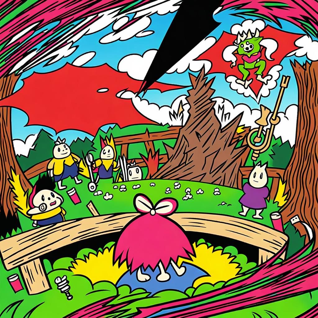 Beaver Carving Dog Figurines: Fairycore Anime Style