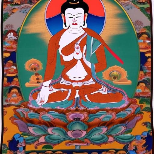 Traditional Tibetan Buddhist Thangka Painting