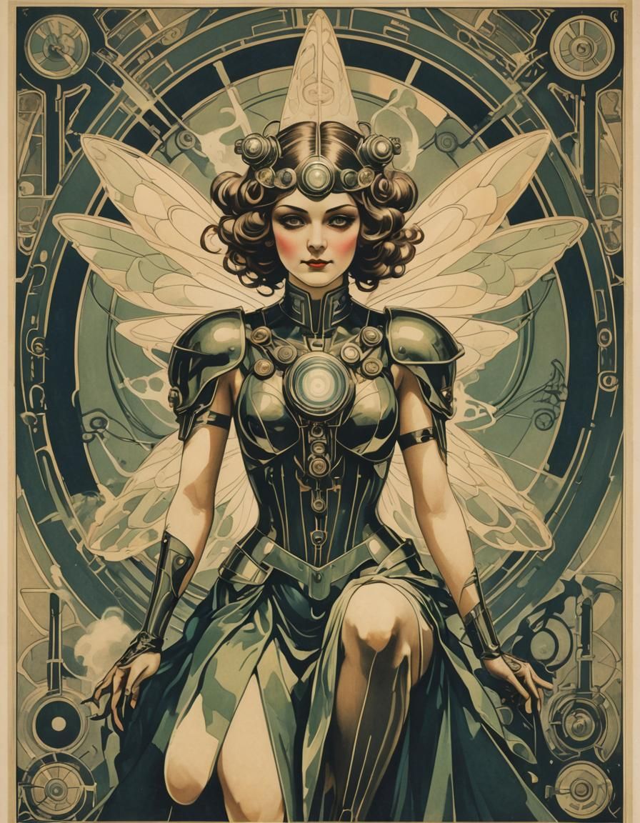 Steam and Electricity Fairy in 1920s Futurism
