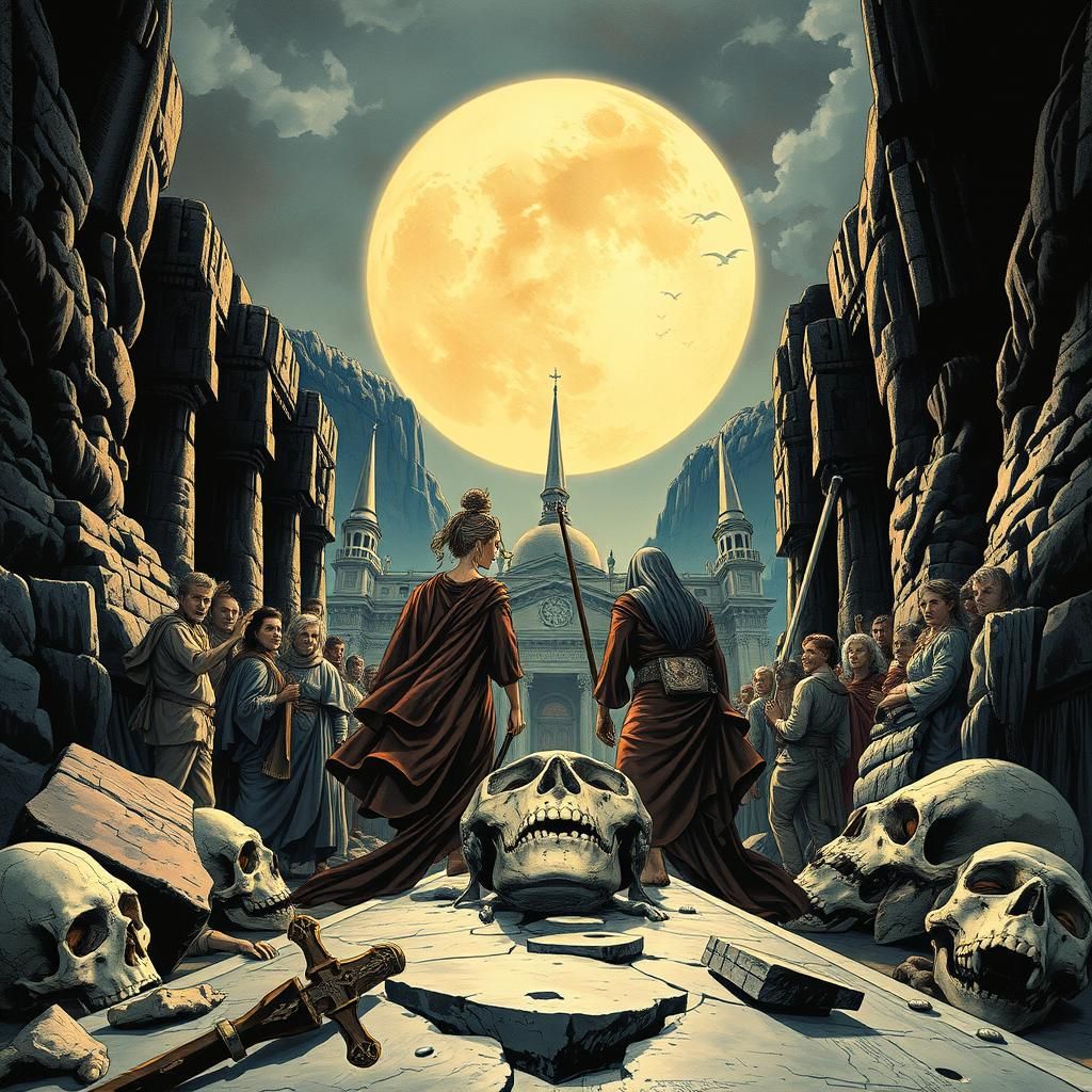 Roman Inspired Comic Art: Death in White Linen