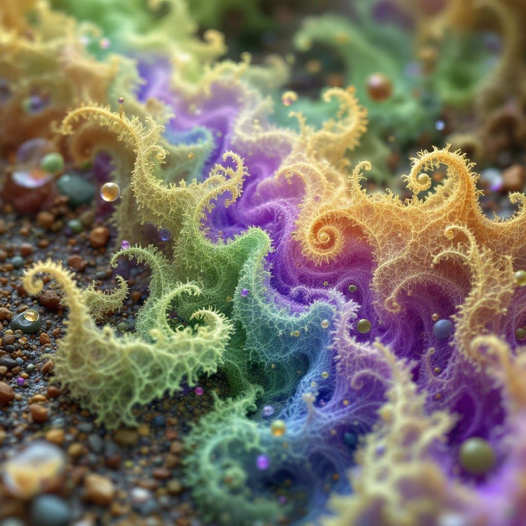 Ethereal Forest Flame: Surreal, 5D Fractal Beauty
