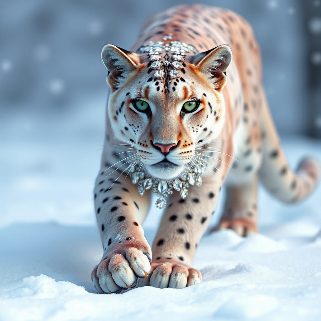 Regal Pink Panther in Winter Wonderland