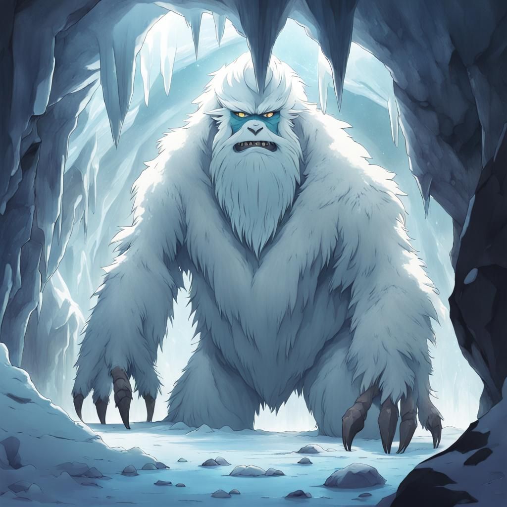 Yeti in Ice Cave: Anime Key Visual