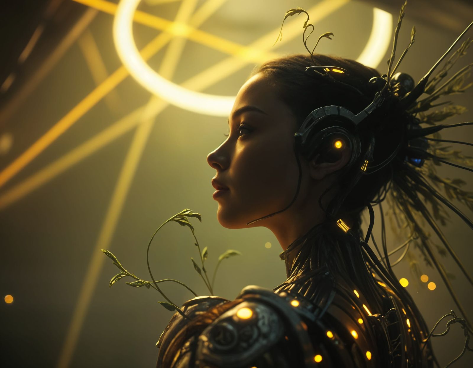 Cyborg Assassin in Ethereal Twilight