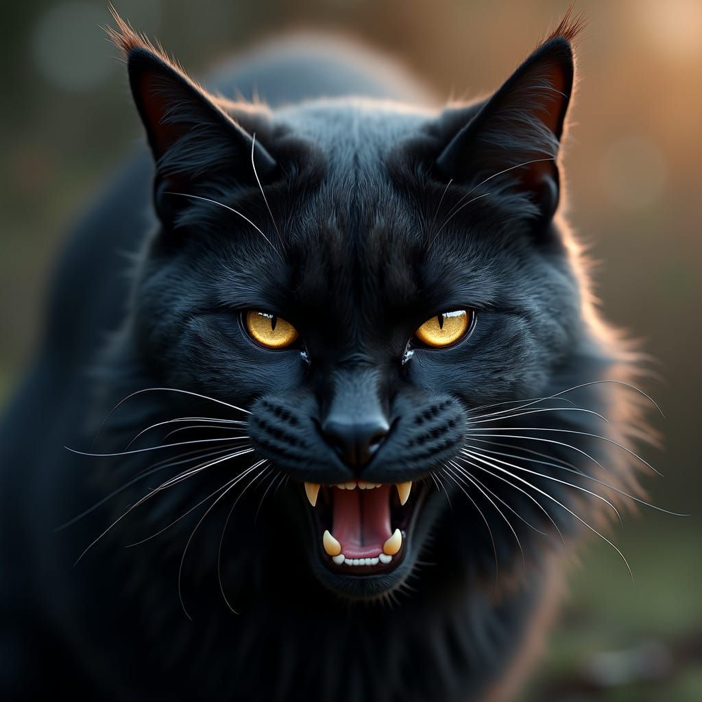 Fierce Cyberpunk Feline Unleashed in Retro-Reflective Glory