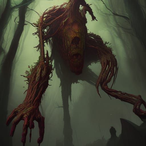 Overgrown Body Horror in Hyperdetailed Digital Art