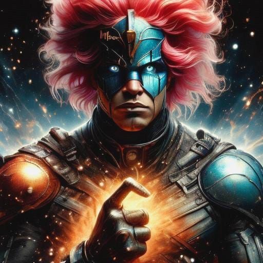 Unbreakable Warrior: Comic Book-Inspired Champion Portrait