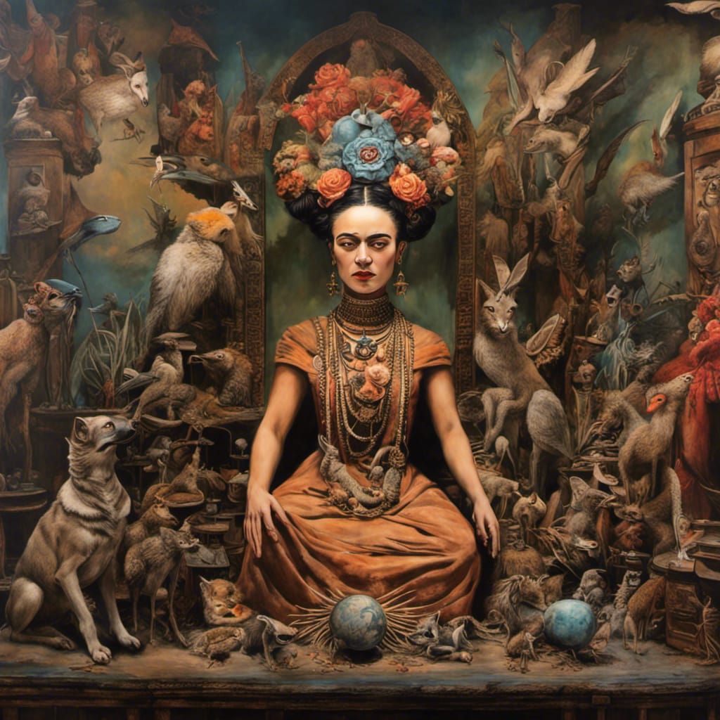 Frida Kahlo's Surreal Sculpture at Cryptid Museum