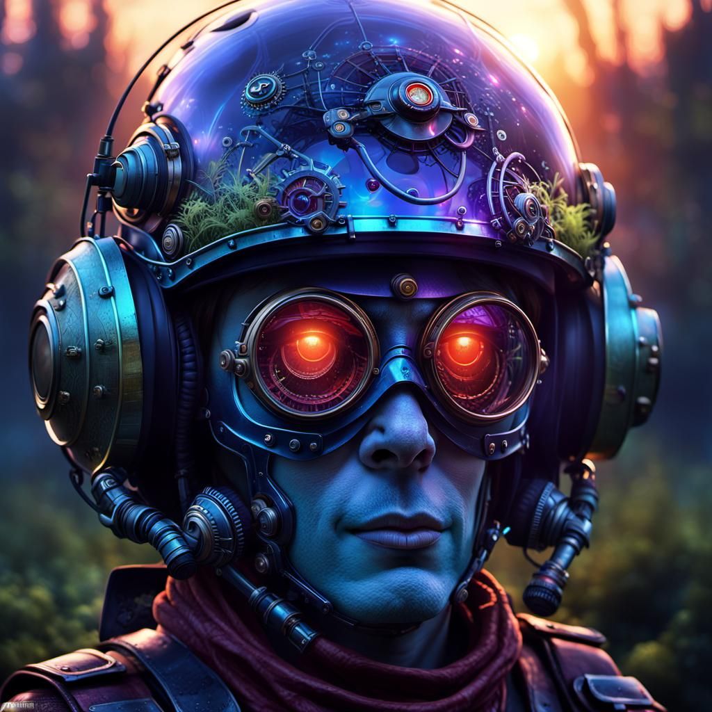 Steampunk Engineer in Detailed Digital Illustration