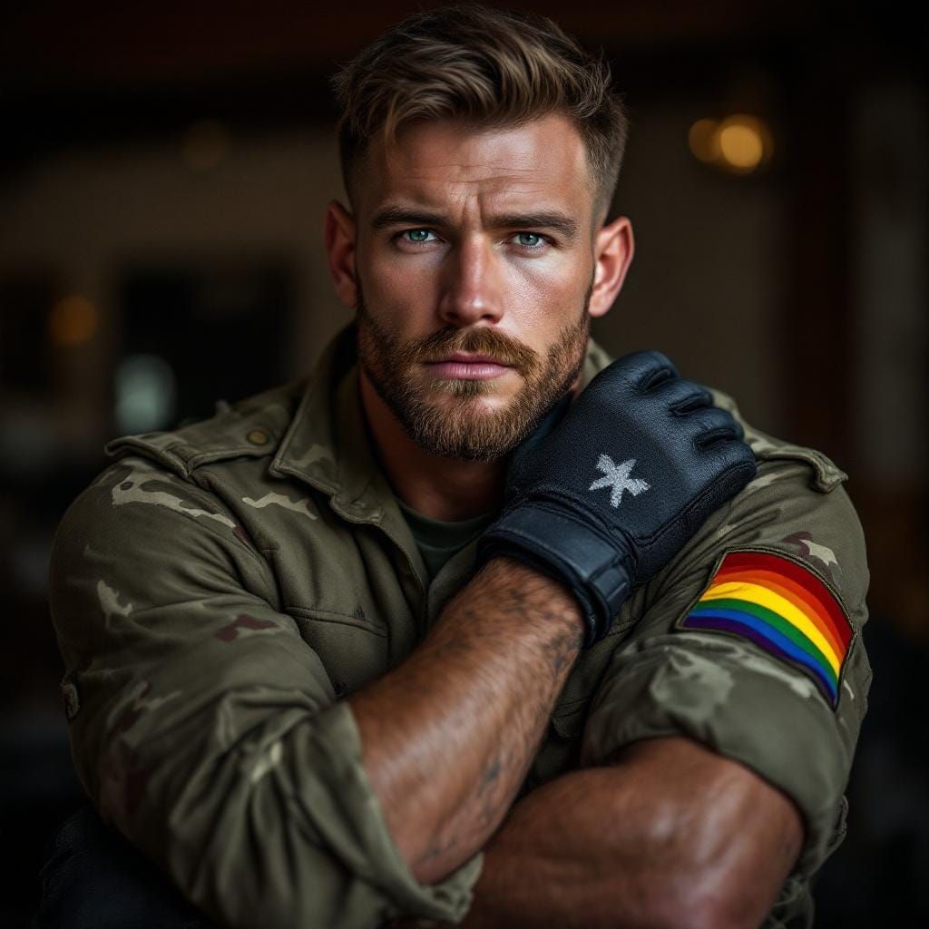 Tom of Finland Style Soldier Portrait