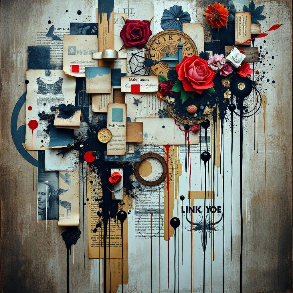 Dreamlike Masterpiece in Mixed Media Style