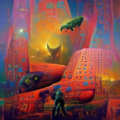 Vintage Sci-Fi Art in Paul Lehr Style
