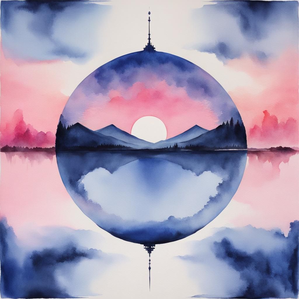 Symmetrical Number 818 in Watercolour Dawn
