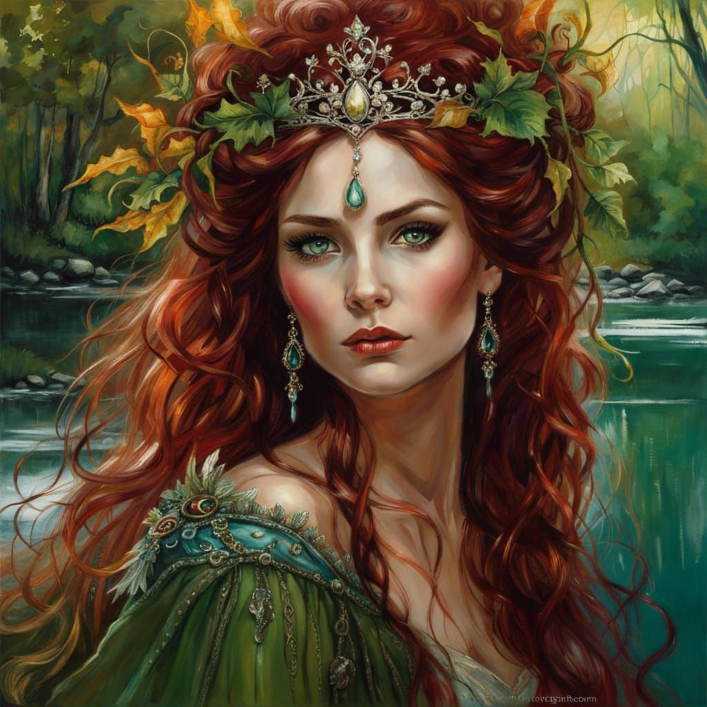 Goddess Elf Queen with Ember Crown