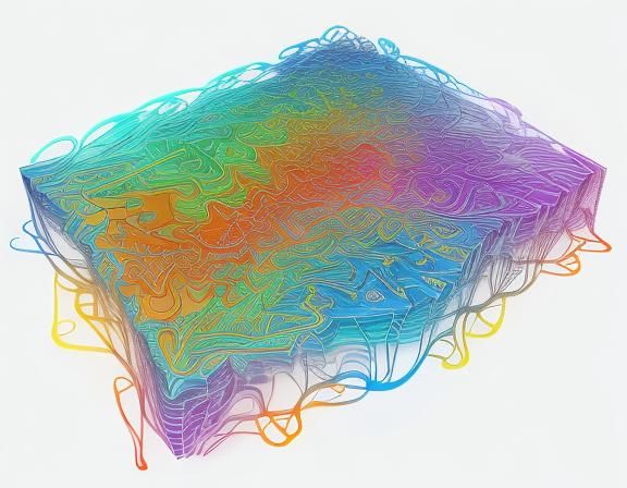 AI Neural Network Map with Abstract Vector Fractals