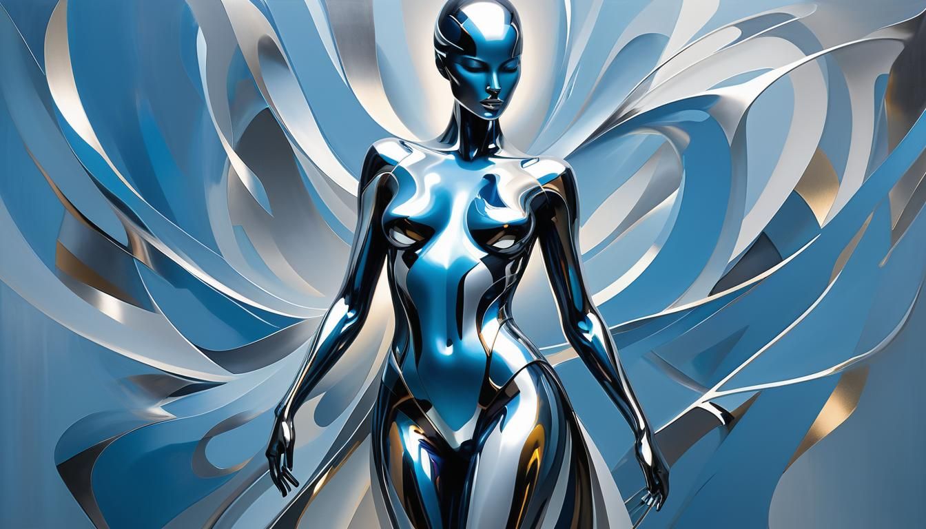 Abstract Female Form in Modernist Style