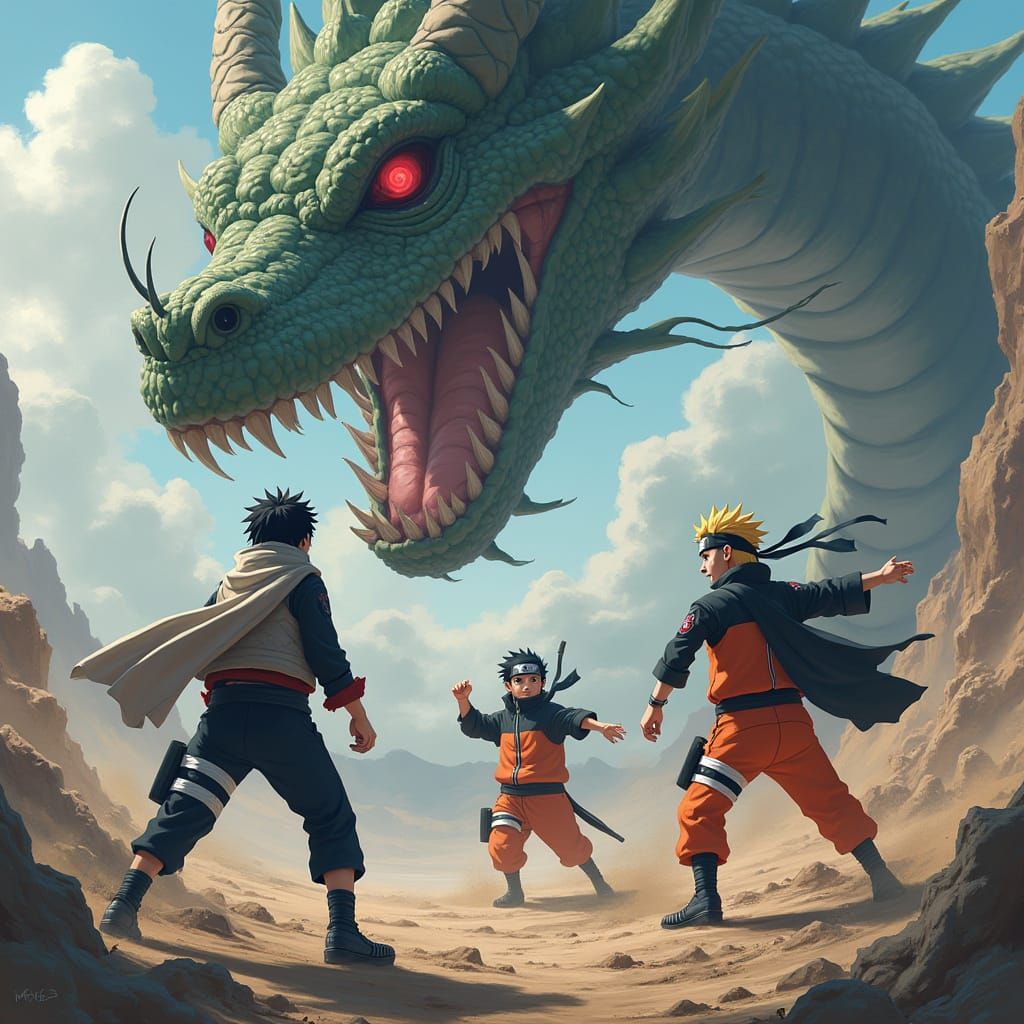 Ninja Legends Unite: Dragon Kings and Snake in Epic Battle